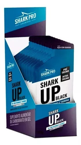 Shark Up Black Gel Açai e Banana (10un de 30g) - Shark Pro