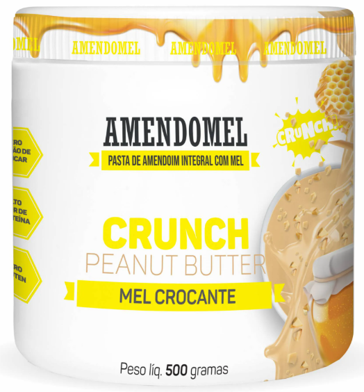 Amendomel Mel Crocante - Pasta de Amendoim (500g)