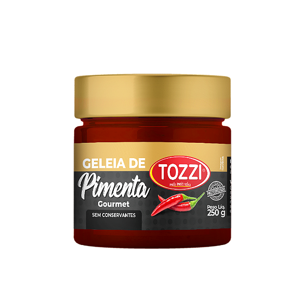 Geléia de Pimenta Tozzi - Perfeita para Queijos, Canapés e Aperitivos - 250g