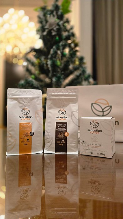 KIT NATAL CAFÉS EM GRÃOS + DRIP