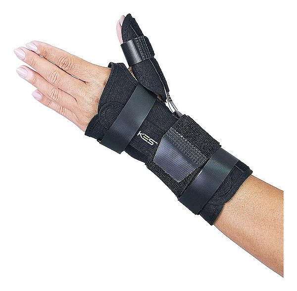 Tala Curta Órtese Punho Polegar  Kestal Preto