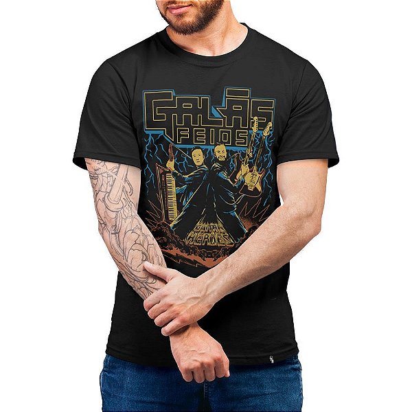 Guitar Heroes Feios - Camiseta Basicona Unissex