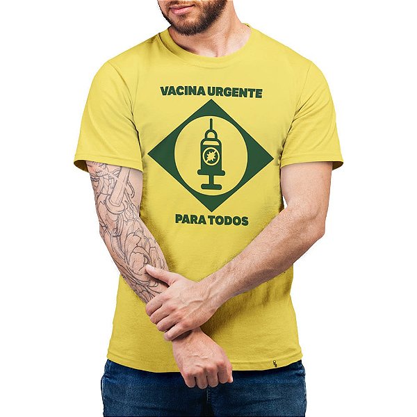 Vacina Urgente Para Todos - Camiseta Basicona Unissex