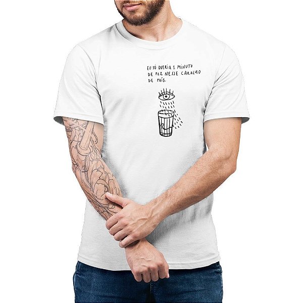 Só Queria Um Minuto de Paz - Camiseta Basicona Unissex