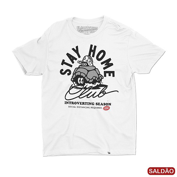 Stay Home - Camiseta Basicona Unissex-Saldão