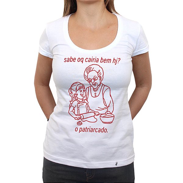 sabe oq cairia bem hj? - Camiseta Clássica Feminina