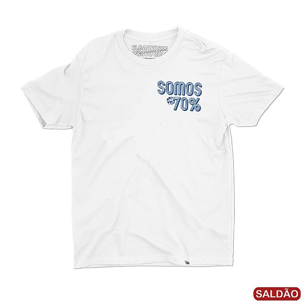Somos 70 Por Cento - Camiseta Basicona Unissex-Saldão