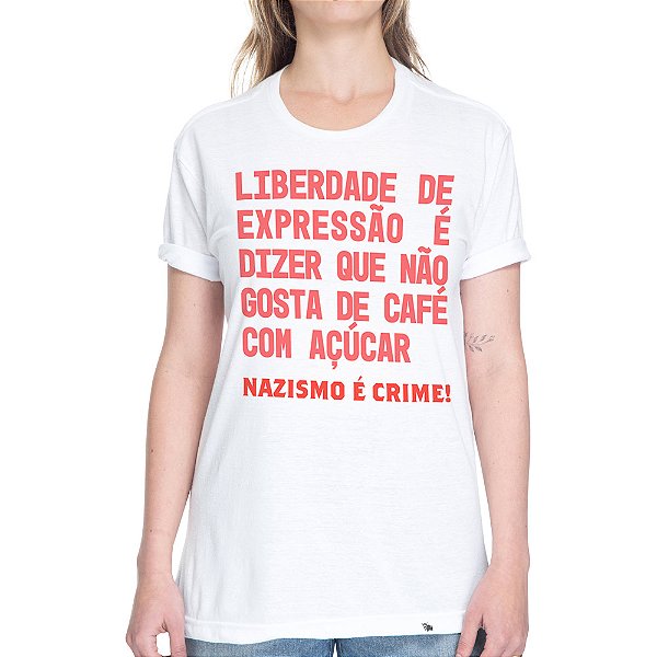 Nazismo é Crime - Camiseta Basicona Unissex