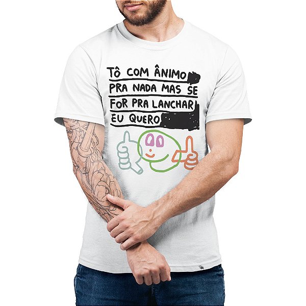 Tô com Ânimo pra Nada - Camiseta Basicona Unissex