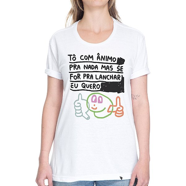 Tô com Ânimo pra Nada - Camiseta Basicona Unissex