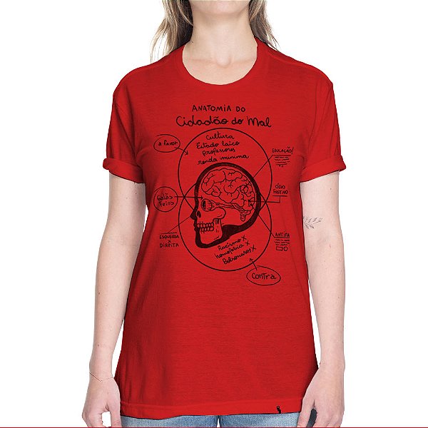 A Anatomia do Cidadão do Mal - CLARA - Camiseta Basicona Unissex