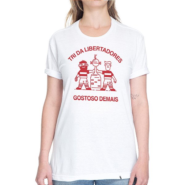 Tri da Libertadores - silk vermelho - Camiseta Basicona Unissex