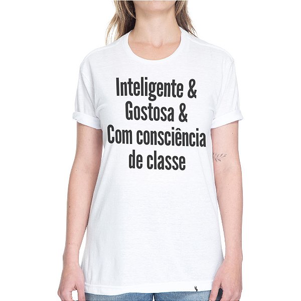 Inteligente & Gostosa - fonte grossa - Camiseta Basicona Unissex