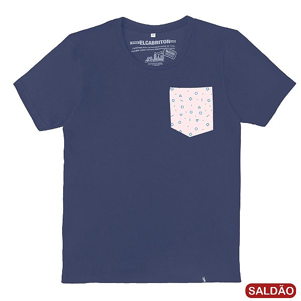 Formas Bolso - Camiseta Clássica Masculina c/ Bolso-Saldão
