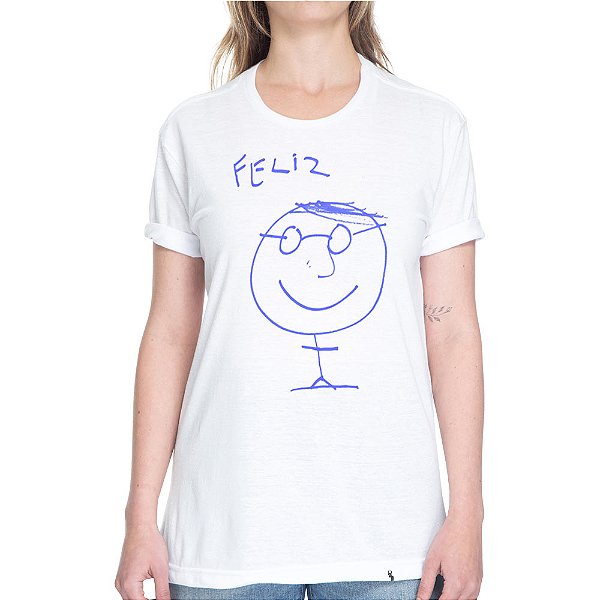 Feliz - Camiseta Basicona Unissex