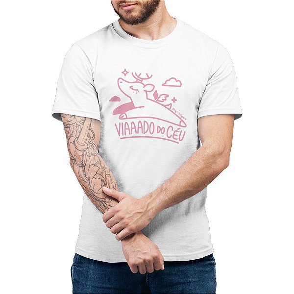 Viaaado do Céu - Camiseta Basicona Unissex