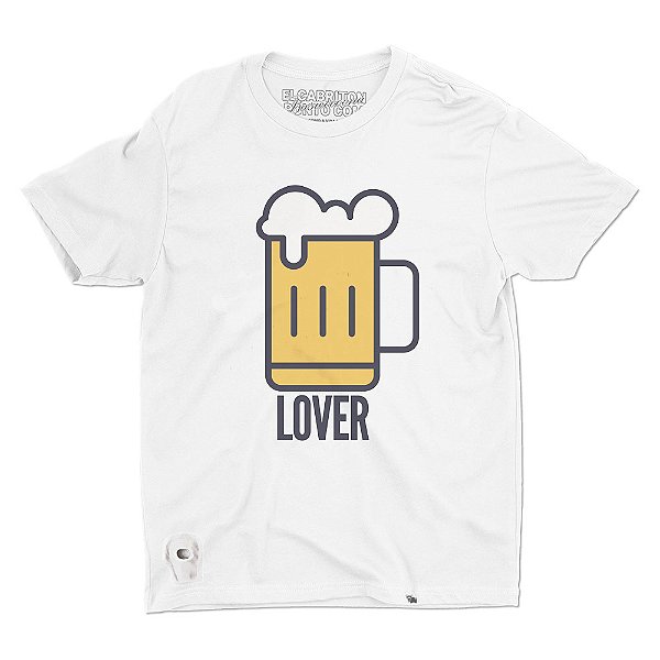 Cerveja Lover - Camiseta Clássica Unissex com Abridor de Garrafa-Saldão