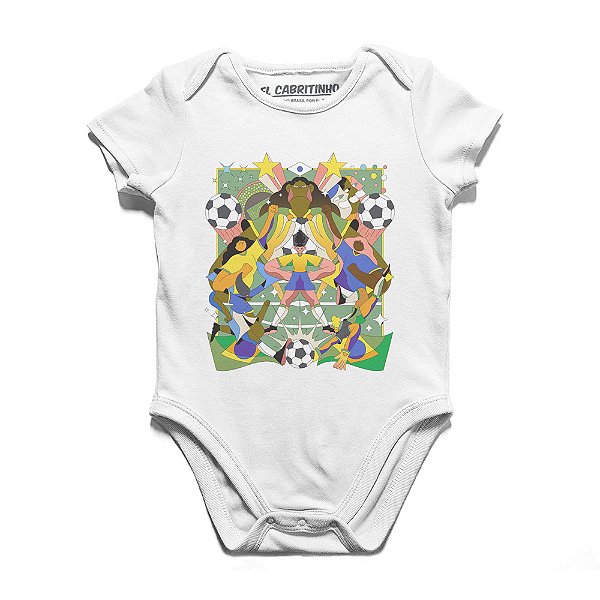 Seleção Brasileira de Futebol Feminino - SÓ FRENTE - Body Infantil