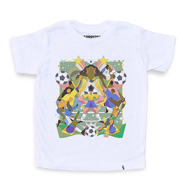 Seleção Brasileira de Futebol Feminino - SÓ FRENTE - Camiseta Clássica Infantil