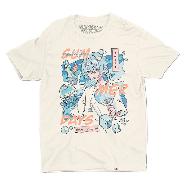 Summer Days de Chungie - Camiseta Basicona Unissex