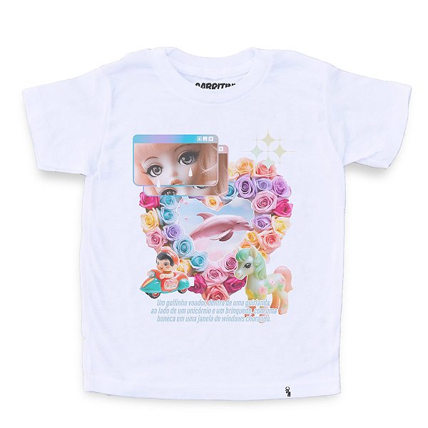 Um Golfinho Voador  - Camiseta Clássica Infantil