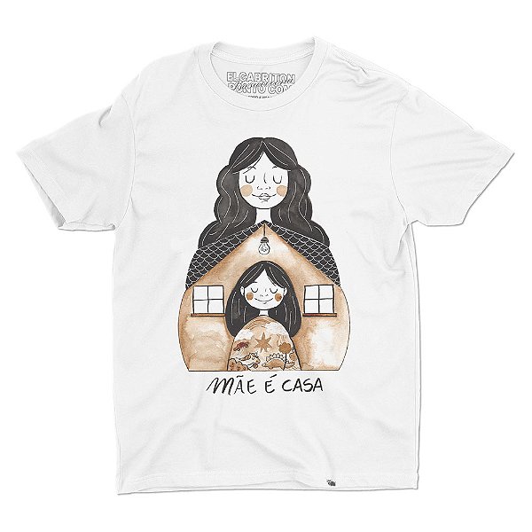 Mãe é Casa - Filha - Camiseta Basicona Unissex