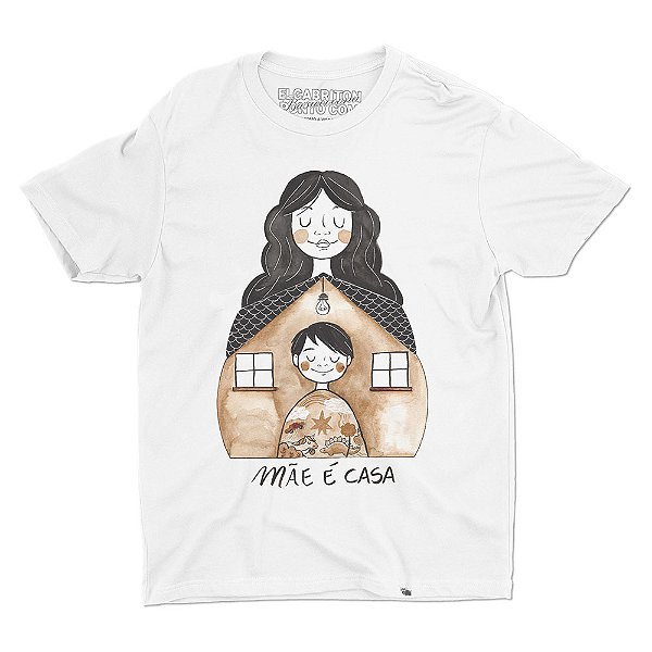 Mãe é Casa - Filho - Camiseta Basicona Unissex