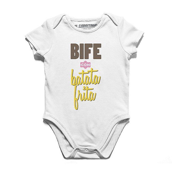Bife Com Batata Frita - Body Infantil