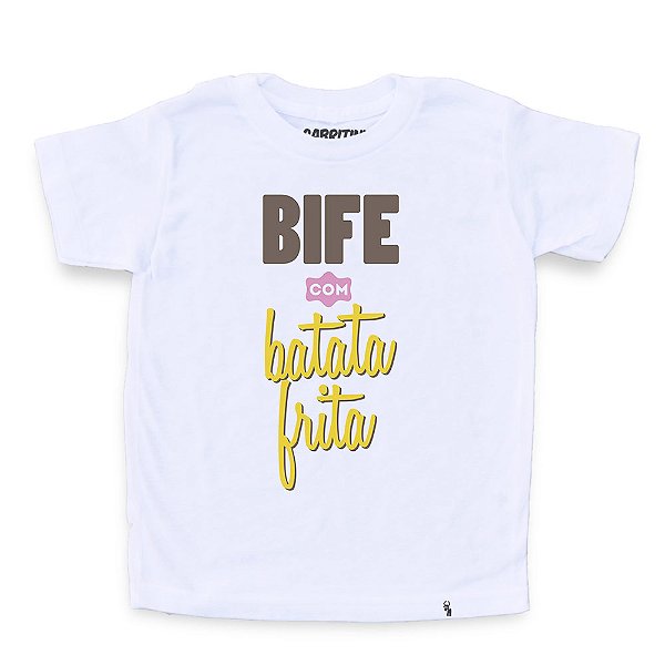 Bife Com Batata Frita - Camiseta Clássica Infantil
