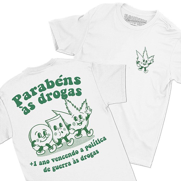 Guerra às Drogas - FRENTE e COSTAS - Camiseta Basicona Unissex-Saldão