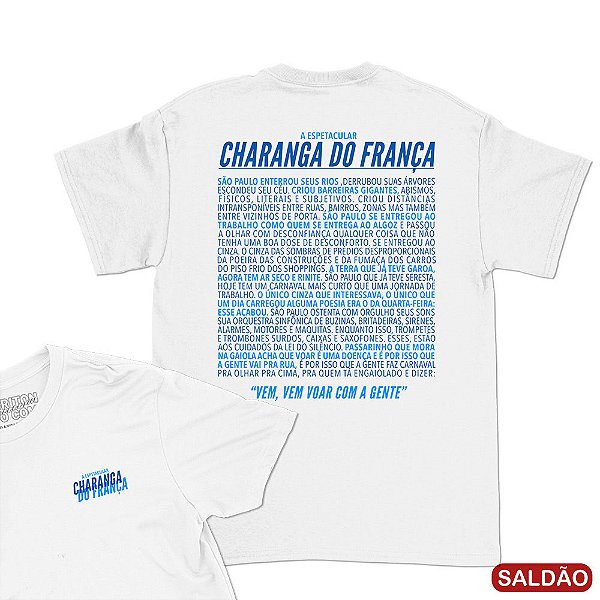 Vem Voar Com A Gente - FRENTE e COSTAS - Camiseta Basicona Unissex-Saldão