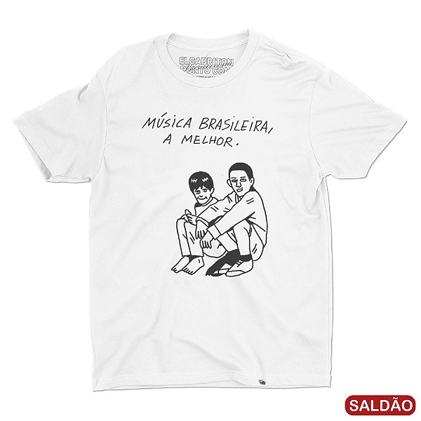 Música Brasileira, a Melhor - Camiseta Basicona Unissex-Saldão