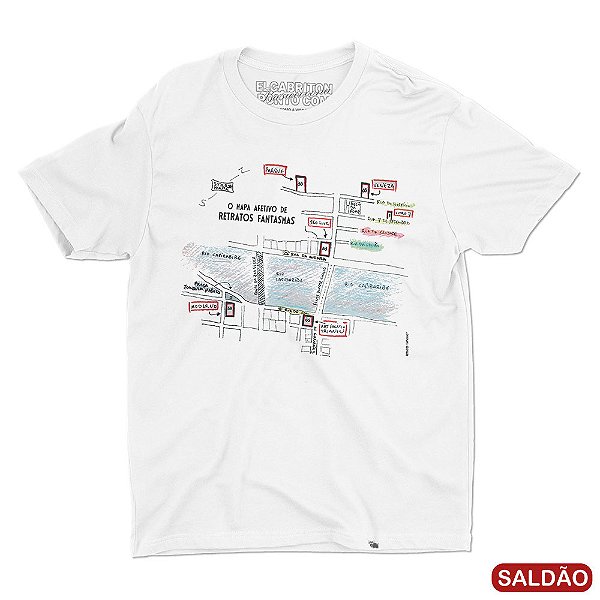 O Mapa Afetivo - Camiseta Basicona Unissex-Saldão