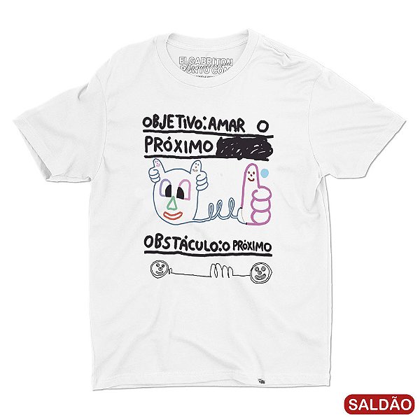 Objetivo: Amar o Próximo - Camiseta Basicona Unissex-Saldão