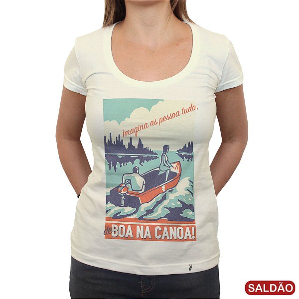 Imagina as Pessoa Tudo - Camiseta Clássica Feminina-Saldão