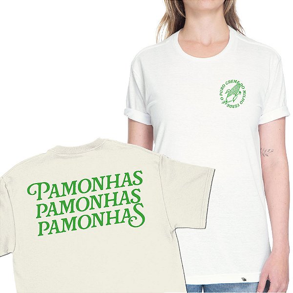 Pamonhas - FRENTE e COSTAS - Camiseta Basicona Unissex