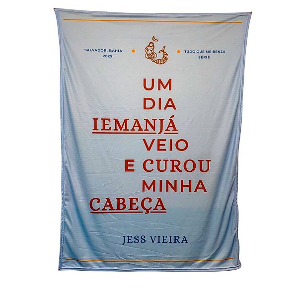 Iemanjá de Jess Vieira - AZUL CLARO  - Canga / Bandeira