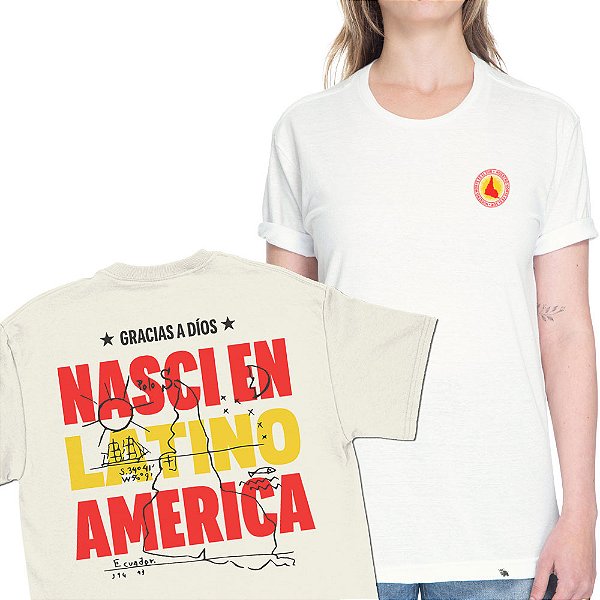 Graças a Dios - FRENTE e COSTAS - Camiseta Basicona Unissex