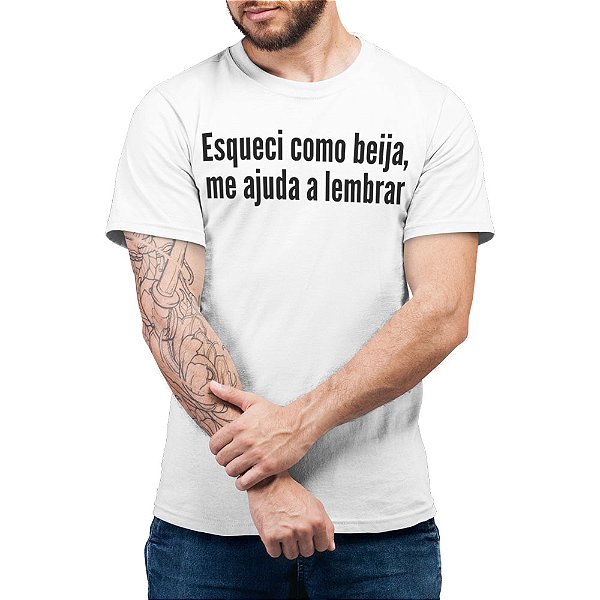 Esqueci Como Beija - Camiseta Basicona Unissex