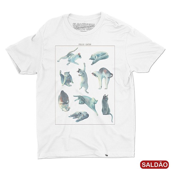 Felis Catus - Camiseta Basicona Unissex-Saldão