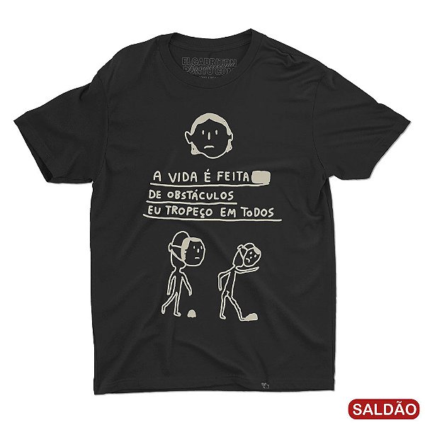 A Vida é Feita de Obstáculos - Camiseta Basicona Unissex-Saldão