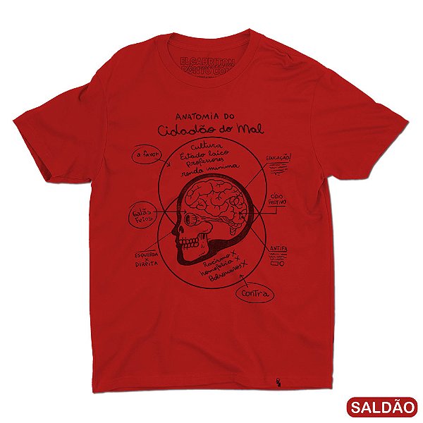 A Anatomia do Cidadão do Mal - CLARA - Camiseta Basicona Unissex-Saldão