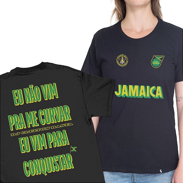 DJ Cleiton Rasta FC - FRENTE e COSTAS - Camiseta Basicona Unissex