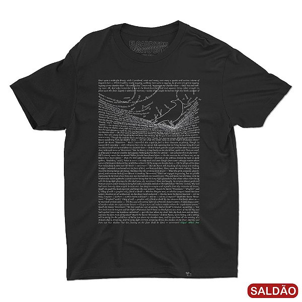 The Raven by Edgar Allan Poe - Camiseta Basicona Unissex-Saldão