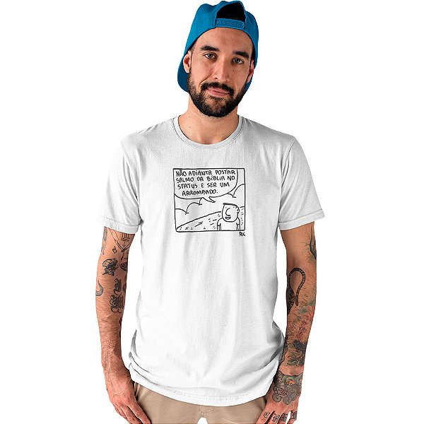 Não Adianta Postar Salmo - Camiseta Basicona Unissex