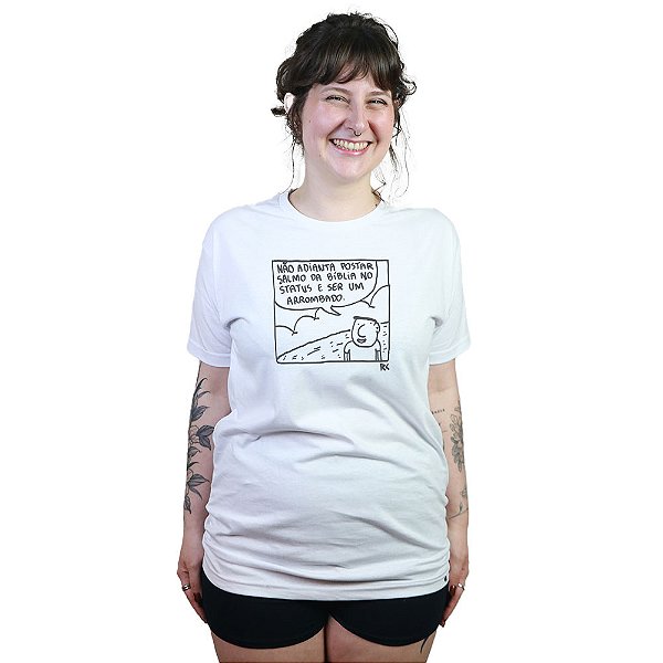 Não Adianta Postar Salmo - Camiseta Basicona Unissex