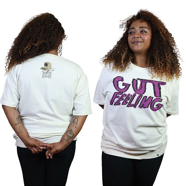 Gut Feeling - FRENTE e COSTAS - Camiseta Oversized Unissex