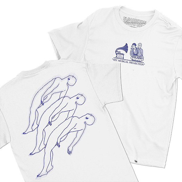 Try Musical Projection - FRENTE e COSTAS - Camiseta Basicona Unissex