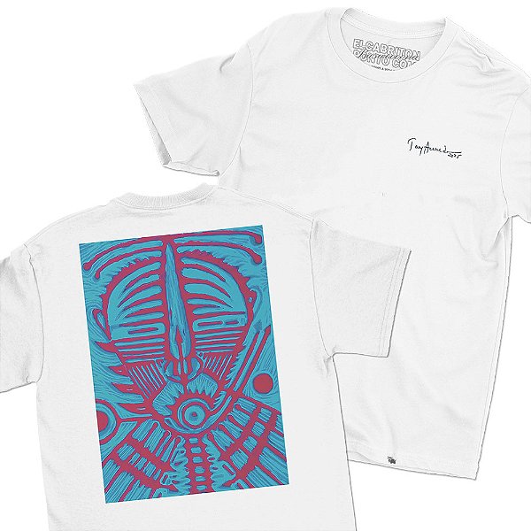 Azul de Tony Azevedo - FRENTE e COSTAS - Camiseta Basicona Unissex