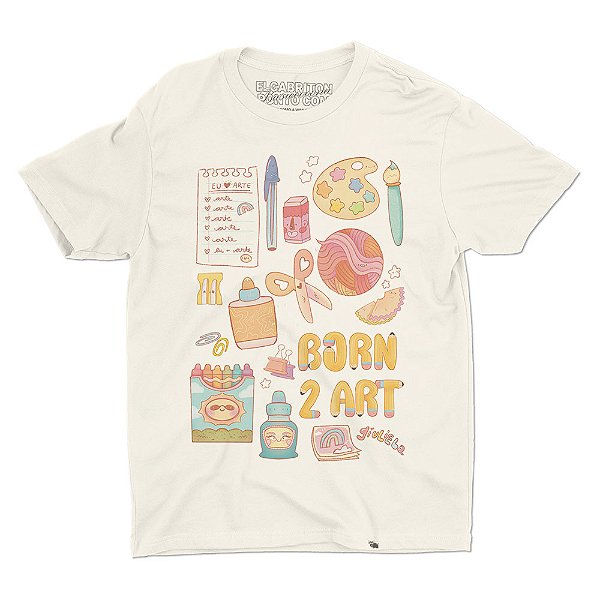 Born To Art de GIULIEBA - Camiseta Basicona Unissex